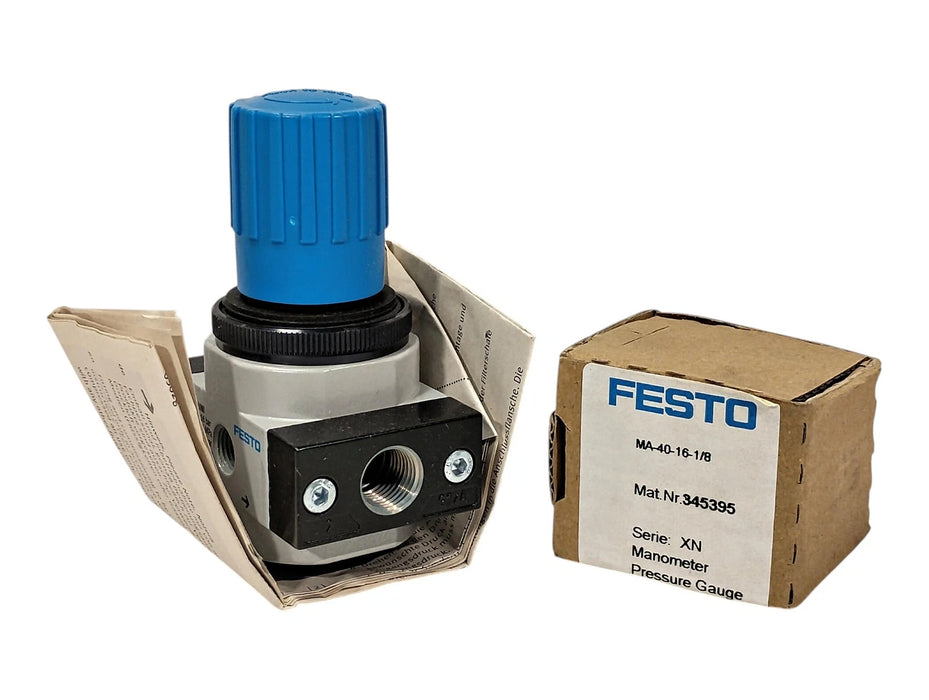 Festo LR-1/4-D-MINI 159625 1-16 bar 1500 L/min Pressure Regulator w/ G1/4 Ports
