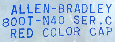 Allen-Bradley 800T-N40 Series C Red Lens Caps For 800T/H Pilot Lights