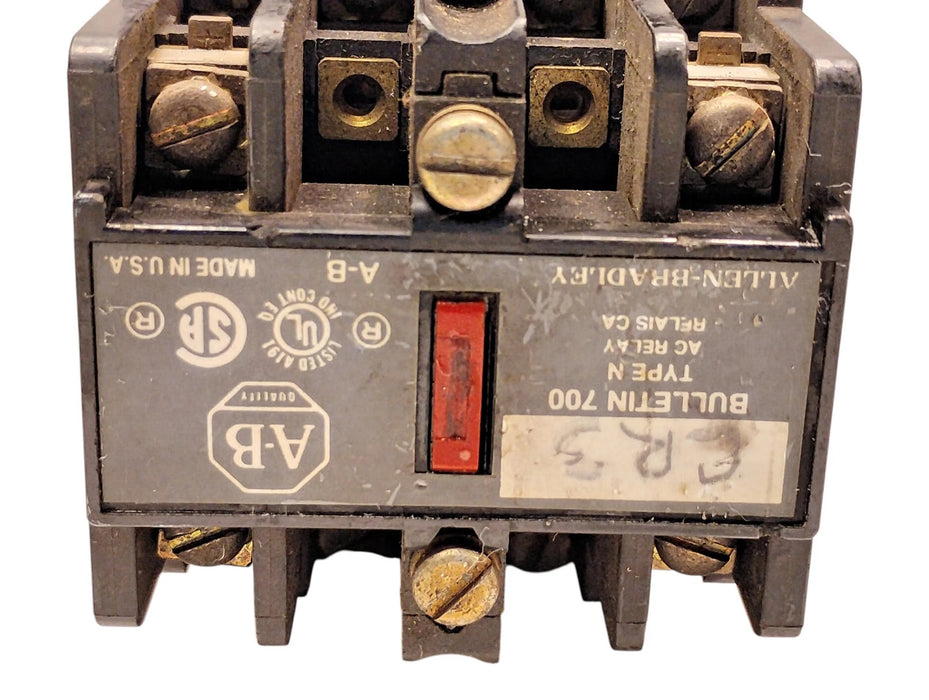 Allen-Bradley 700-N600A1 Series C 300 V AC 10 A Relay w/ 110-120 V AC Coil