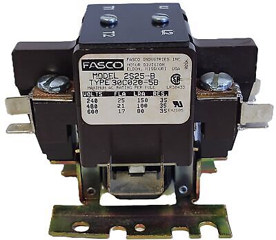 FASCO 30C020-5B 2S25-B 110/120V 35A Definite Purpose Contactor