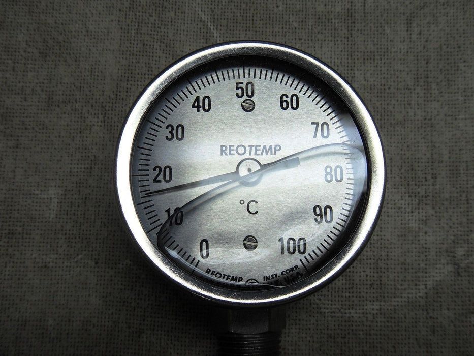 Reotemp Model X Bimetal Thermometer 0-100 Degrees Celsius