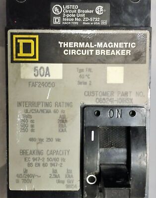 Square D FAF24050 50 A Molded Case Circuit Breaker