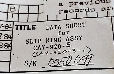 Airflyte Electronics CAY920-3-1 Slip Ring Assembly