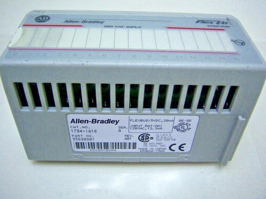 Allen-Bradley Flex Input Module 1794-IA16 & 1794-TBN