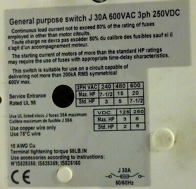 Mersen FBJ30SO General Purpose Switch