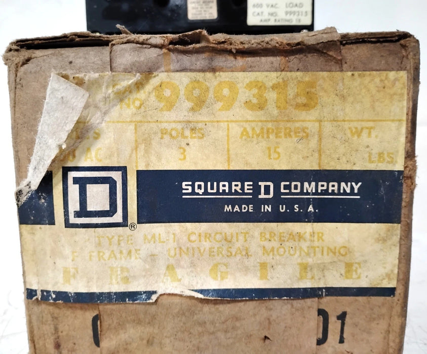 Square D 999315 15 A 600 V AC 3 P Circuit Breaker