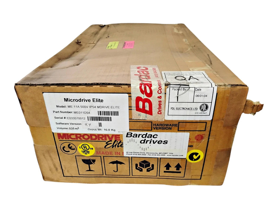 Bardac ME011D54 Ver 4.4 500 V 10 HP IP54 NEMA 12 AC Flux Vector Drive