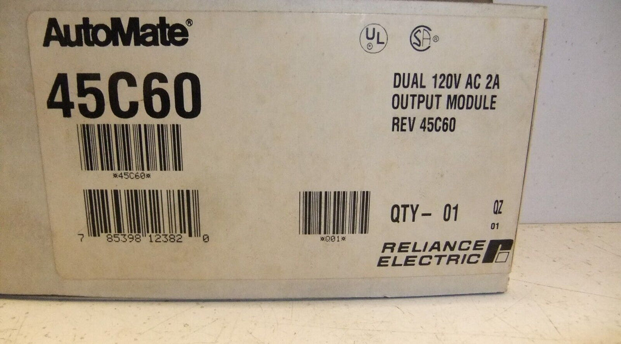 Reliance Automate OUTPUT Module 45C60 Dual 120V AC 3A