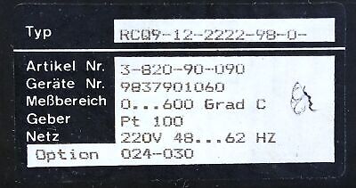 Unbranded RCQ9-12-2222-98-0 3-820-90-090 Digital PLC Interface