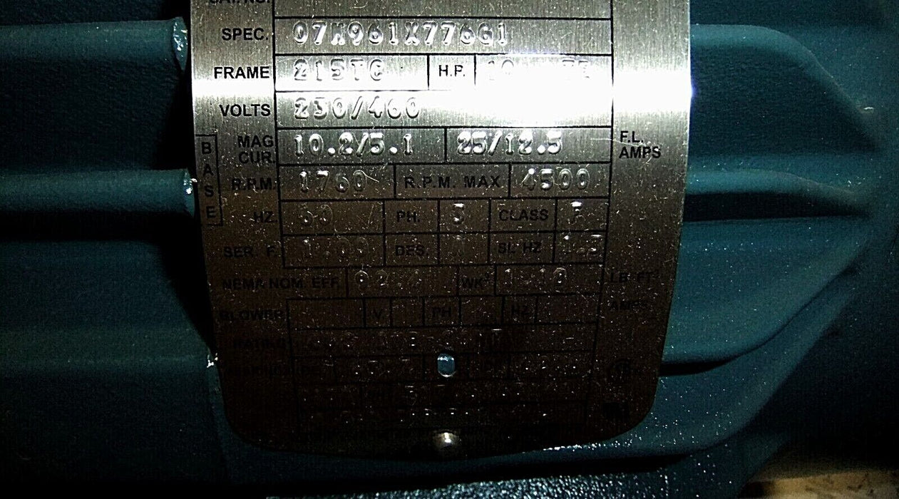 Baldor Motor 10 HP 07M961X776G1