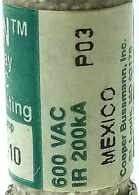 Bussmann FNQ-R-10 600 V AC 10 A Class CC Time-Delay Current-Limiting Fuses