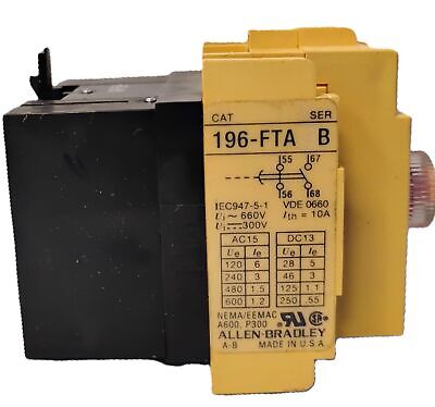 Allen-Bradley 196-FTA Delay-On Pneumatic Time Delay Relay
