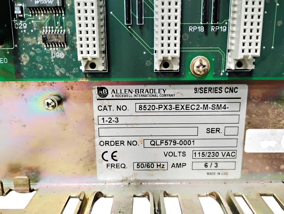 Allen-Bradley 8520-PX3-EXEC2-M-SM4-1-2-3 115/230 V 9/Series CNC Module Rack
