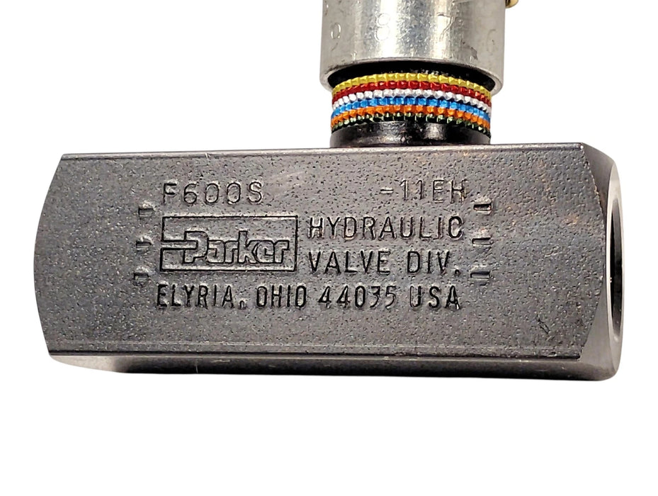 Parker F600S COLORFLOW 5000 psi 8 GPM 3/8 in Manual Hydraulic Flow Control Valve
