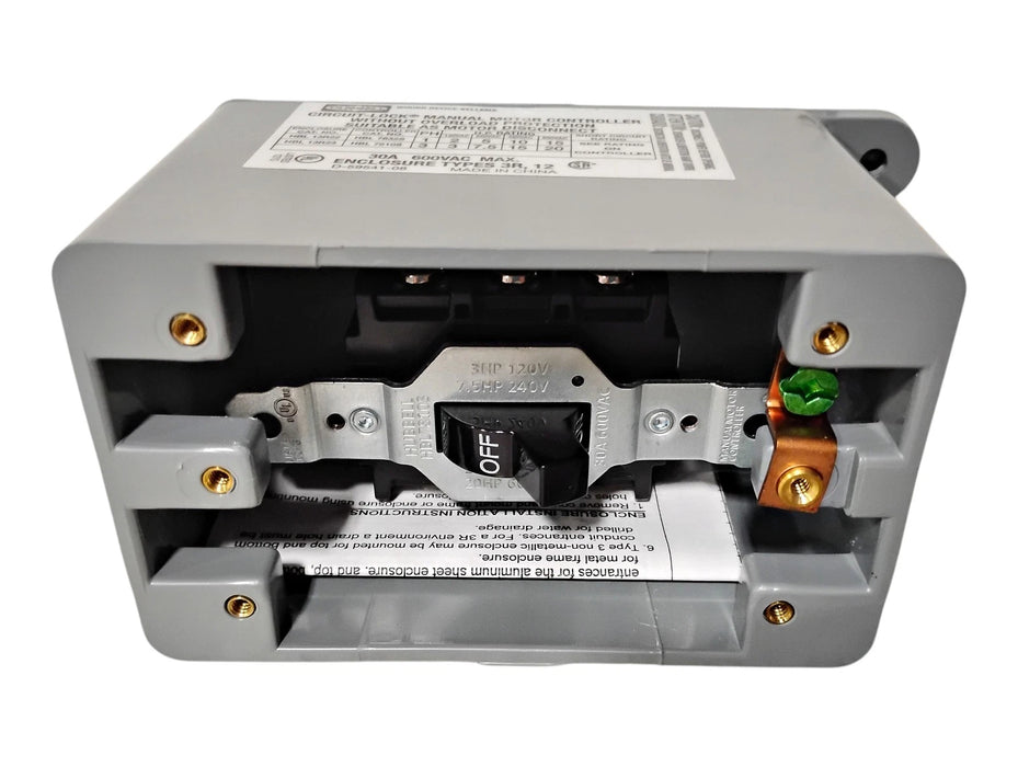 Hubbell HBL13R23 600 V 30 A 3 P 20 HP Manual Motor Disconnect Switch