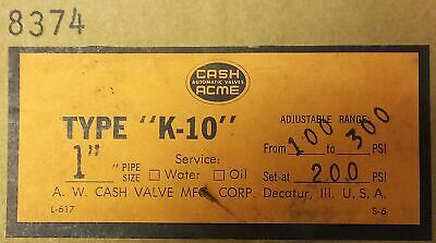Cash Acme K-10-1 1 in 100-300 psi Safety Pressure Relief Valve