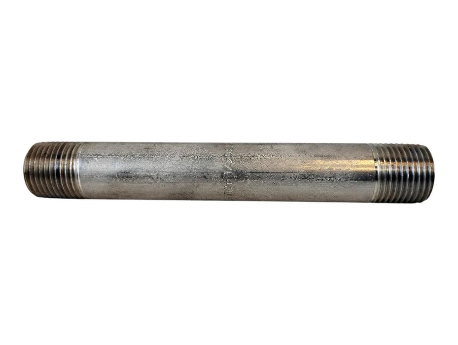 Merit Brass 4008-550 1/2" x 5-1/2" L MNPT Sch 40 304 Stainless Steel Pipe Nipple