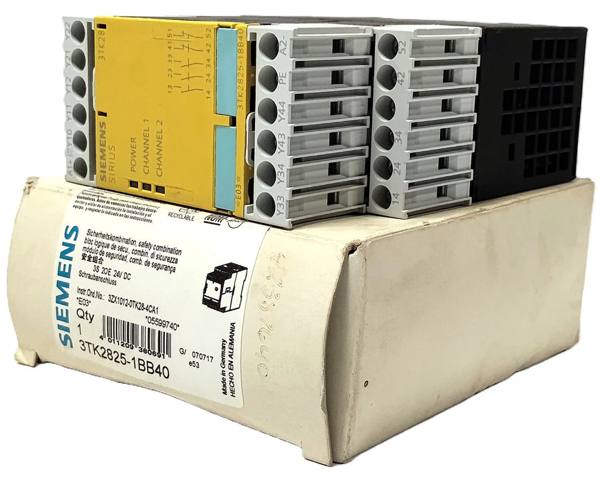 Siemens 3TK2825-1BB40 300 V AC 6 A Dual Channel Safety Relay w/ 24 V DC Coil
