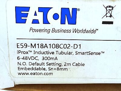 Eaton E59-M18A108C02-D1 6-48 V DC Inductive Proximity Sensor