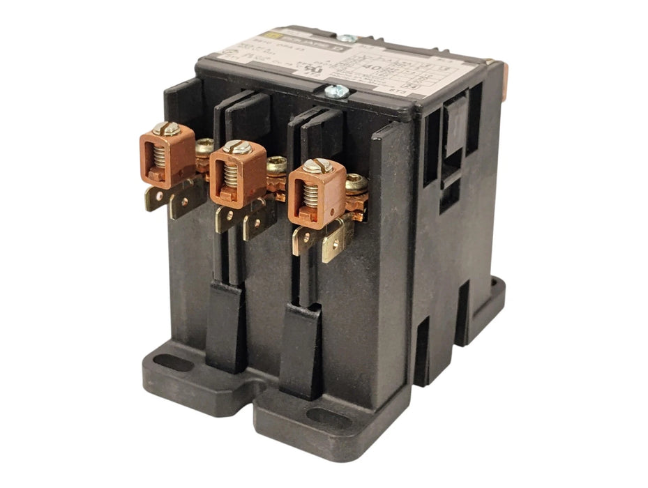 Square D 8910DPA43V02 600 V 40 A Definite Purpose Contactor w/ 110/120 V AC Coil