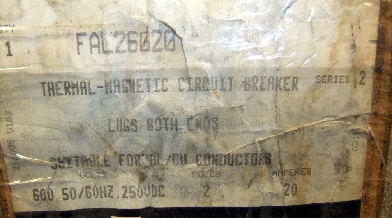 Square D FAL26020 Circuit Breaker 20A 2P