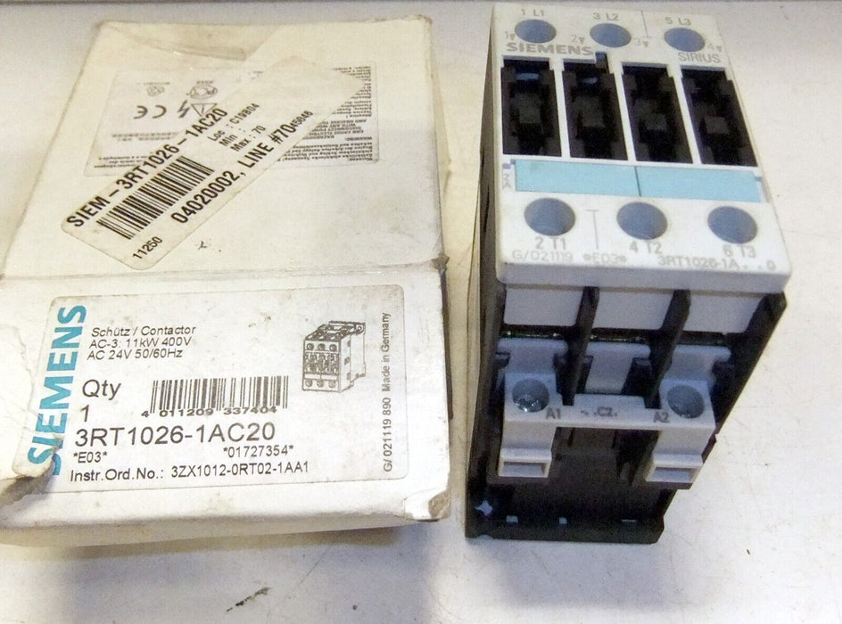 Siemens 3RT1026-1AC20 Contactor