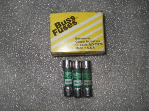 1 LOT OF 3 Bussmann FUSETRON FNM-6/10 250V DUAL ELEMENT FUSES