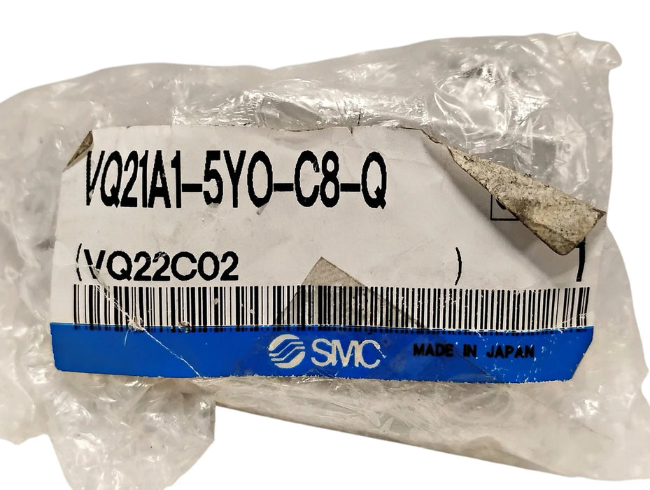 SMC VQ21A1-5YO-C8-Q 0.01-0.6 MPa Solenoid Valve w/ 24 V DC Coil