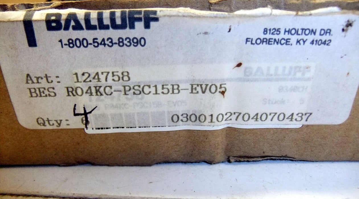 Balluff Inductive Sensor BES R04KC-PSC15B-EV05