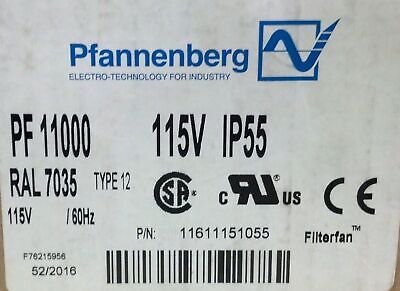 Pfannenberg PF11000 11611151055 Filter Fan 115 V 60 Hz