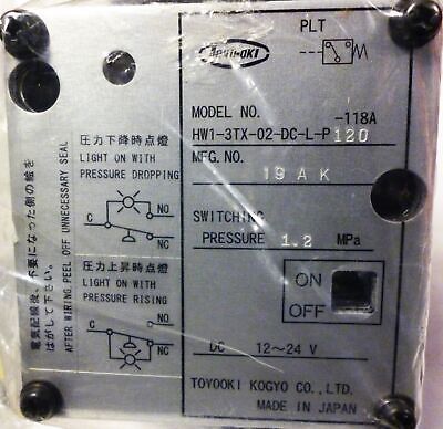 Toyo-Oki HW1-3TX-02-DC-L-P120-118A Pressure Switch