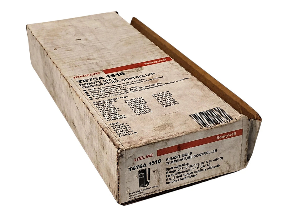 Honeywell T675A-1516 0-100 Deg F 120/240 V AC Remote Bulb Temperature Controller