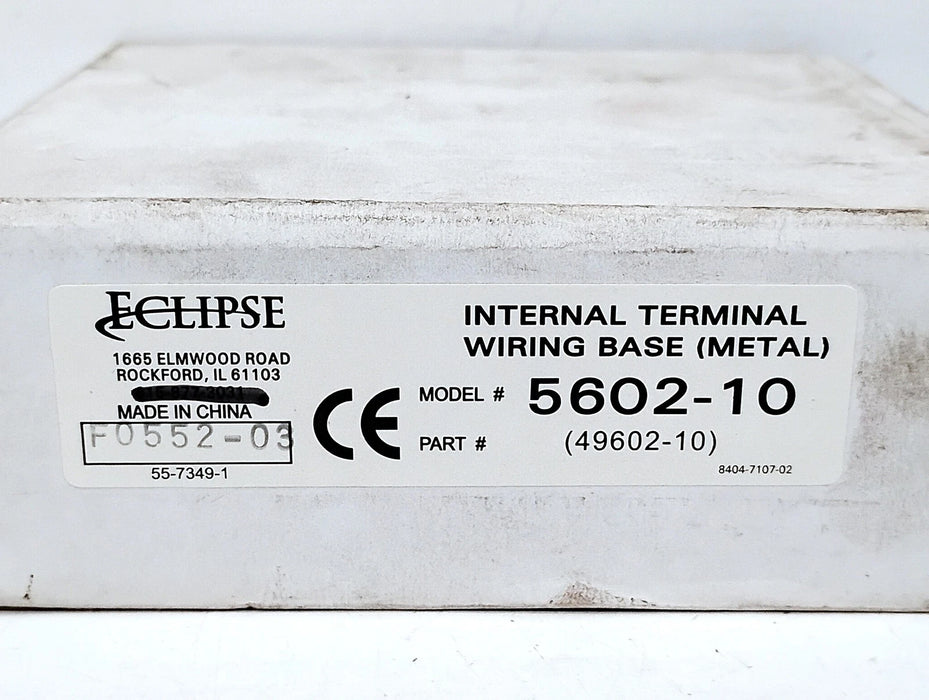 Eclipse 5602-10 49602-10 120 V AC Veri-Flame Metal Terminal Wiring Base