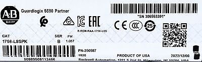 Allen-Bradley 1756-L8SPK Ser B FW 1.057 PLC Safety Controller