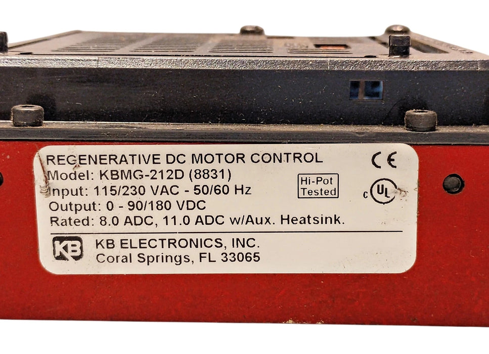 KB Electronics KBMG-212D 8831 Regenerative DC Motor Control