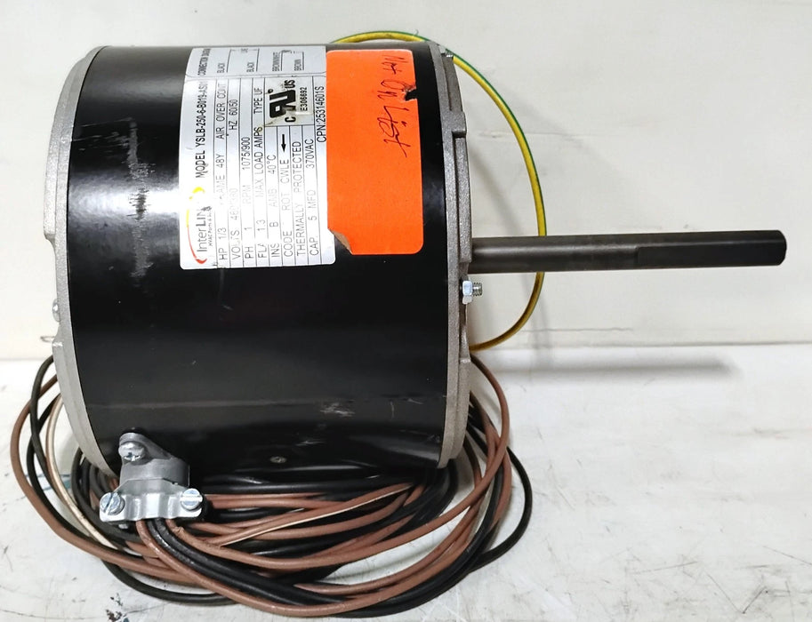 Interlink YSLB-250-6-B019-AS01 460/380 V 1075/900 RPM 1/3 HP Condenser Fan Motor