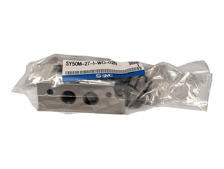 SMC SY50M-27-1-WO-02N Pneumatic Manifold w/ 3/8 in NPTF Ports