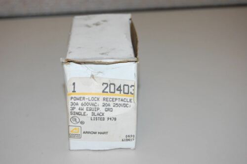 COOPER ARROW HART 20403 RECEPTACLE POWER LOCK
