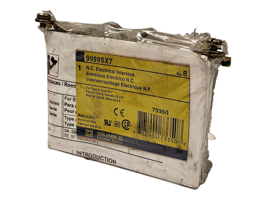 Square D 9999-SX-7 600 V AC Type S Size 00-7 1 NC Electrical Interlock