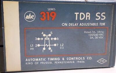 ATC 319-TDR-SS 120/240 V AC 0-10 Second Adjustable Delay-On Time Delay Relay