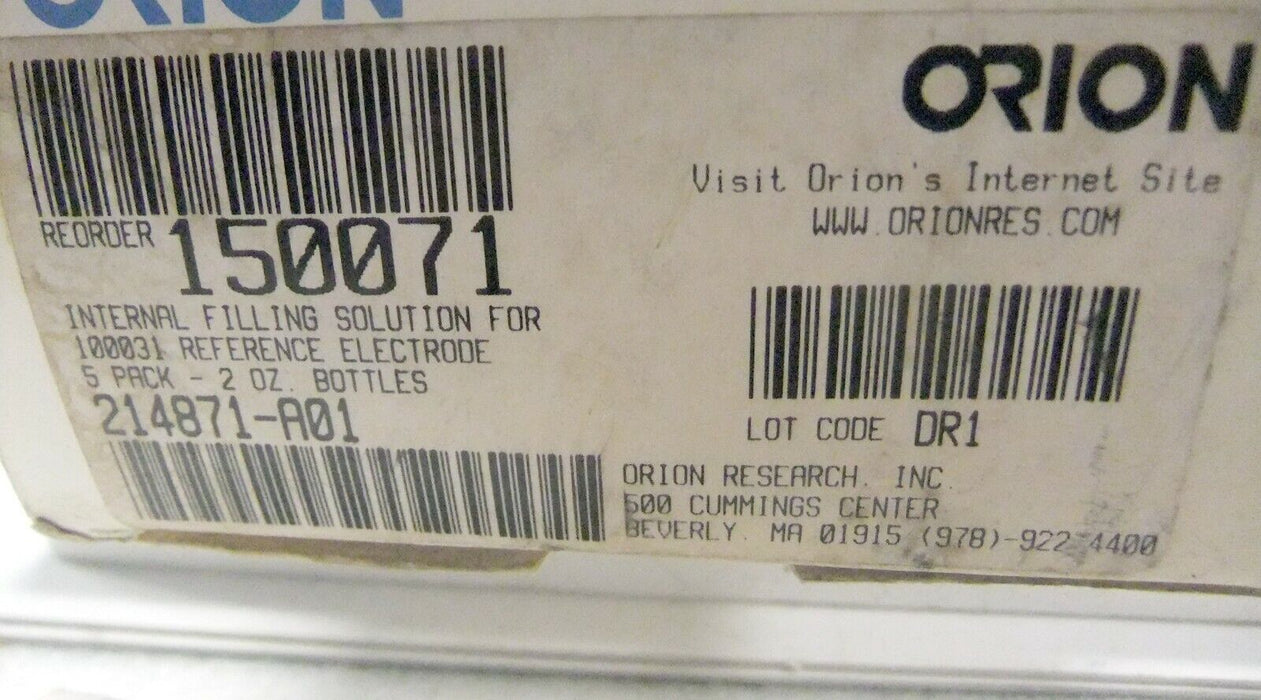 5 Pack Orion Electrode Filling Solution 10071