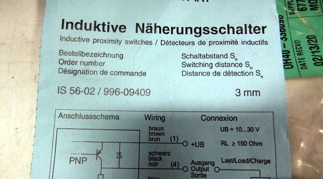 Sensopart Inductive Proximity Switch IS 56-02