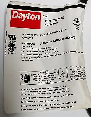 Dayton 3BY72 Vertical Float Switch