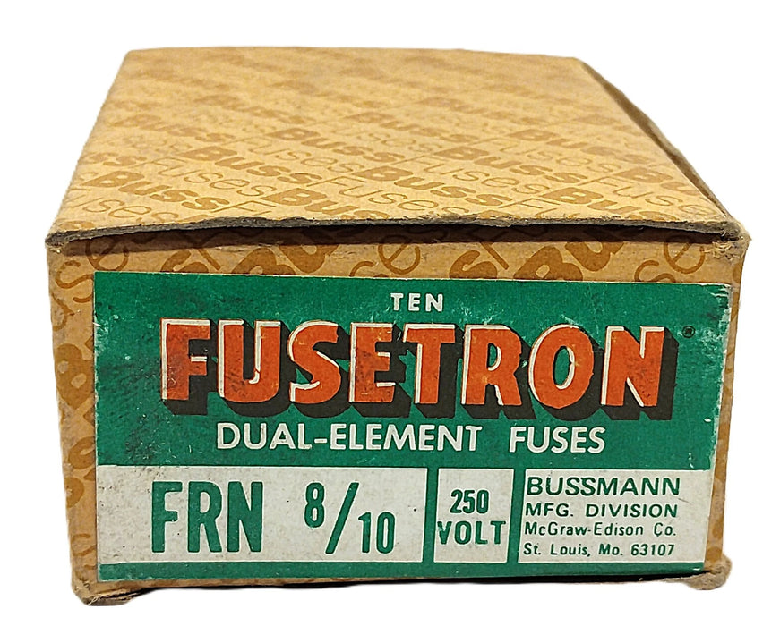 Bussmann FRN-8/10 250 VAC 0.8 A Current-Limiting Time-Delay Fuses