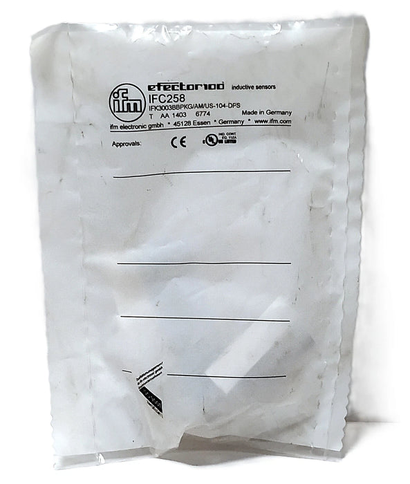 Efector IFK3003BBPKG/AM/US-104-DPS IFC258 10-30 V DC Inductive Proximity Sensor