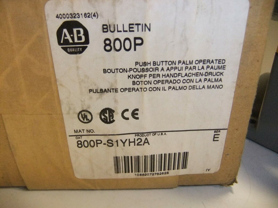 Allen-Bradley Palm Push Button 800P-S1YH2A