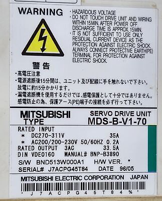 Mitsubishi Electric MDS-B-V1-70 Servo Amplifier