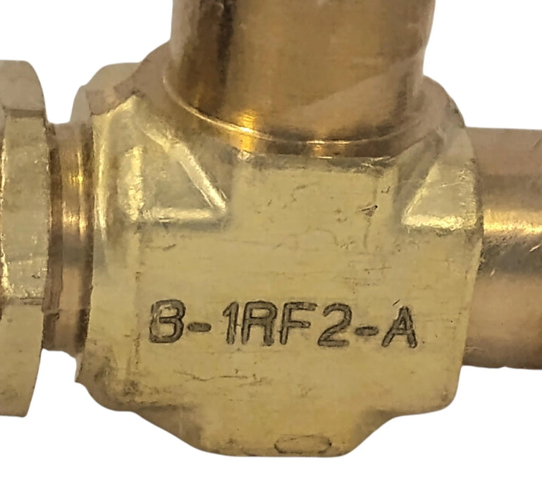 Swagelok B-1RF2-A Brass Integral Bonnet Needle Valve w/ 1/8 in FNPT Ports