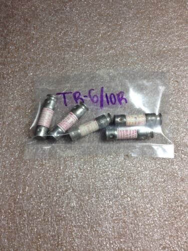 5 Gould Shawmut Tri-onic TR-6/10R Fuses