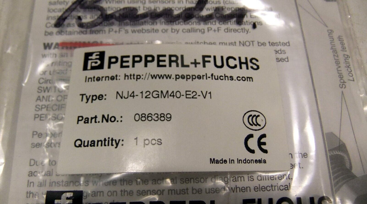 Pepperl NJ4-12GM40-E2-V1 Proximity Sensor